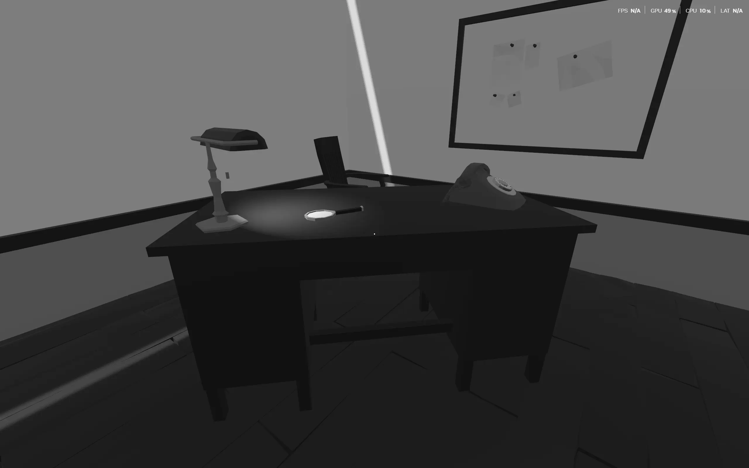 Detective office in noir mode